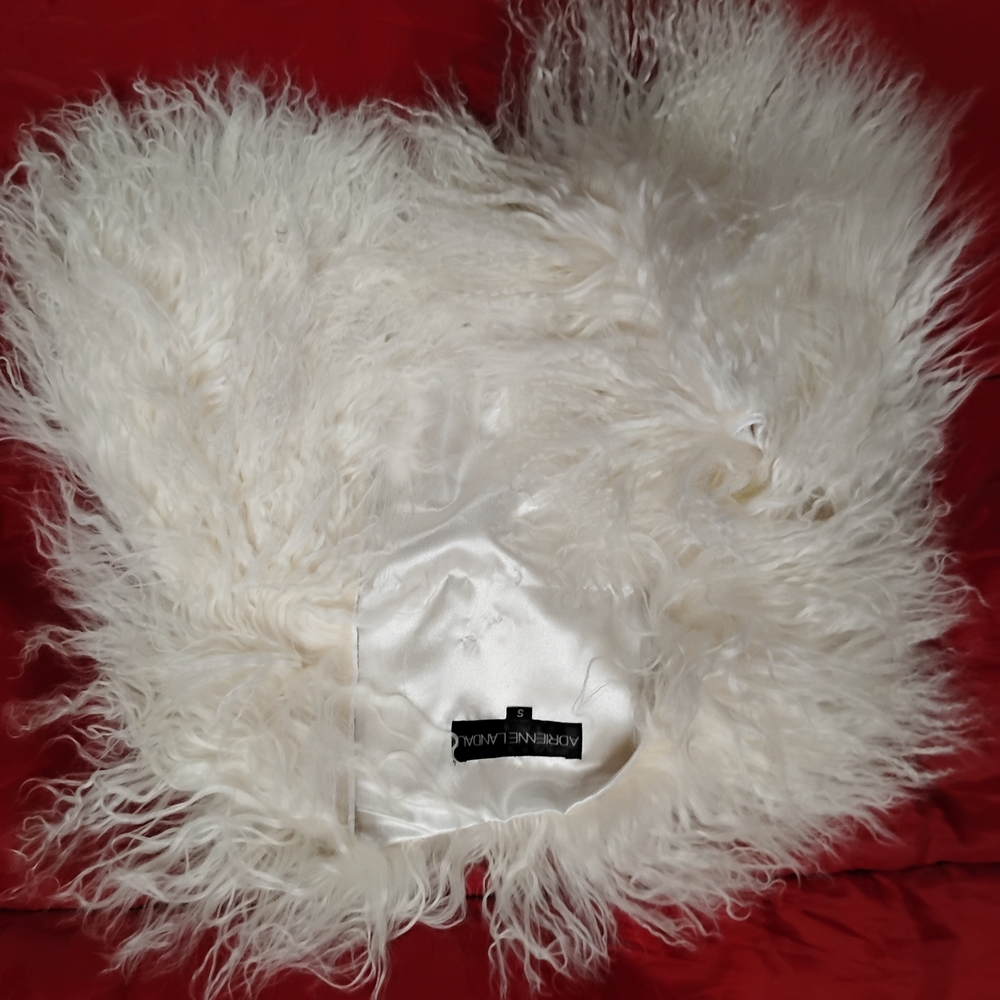 Adrienne Landau Ivory Faux Fur Blanket